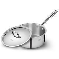 KENT Tri-Ply Sauce Pan with SS Lid 16cm