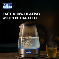 KENT Elegant Electric Glass Kettle