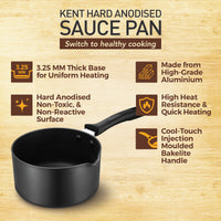 KENT Hard Anodised Sauce Pan 1.5L
