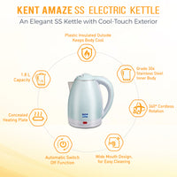 KENT Amaze Stainless Steel Electric Kettle