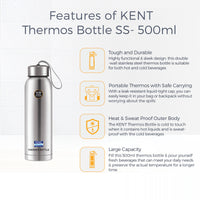 KENT Thermos Bottle SS-500 ml