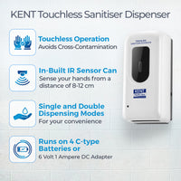 KENT Touchless Sanitiser Dispenser 1Ltr
